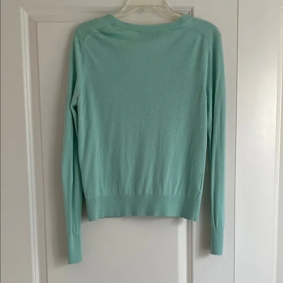 LOFT Light Green Women's Cardigan - Picture 5 of 8